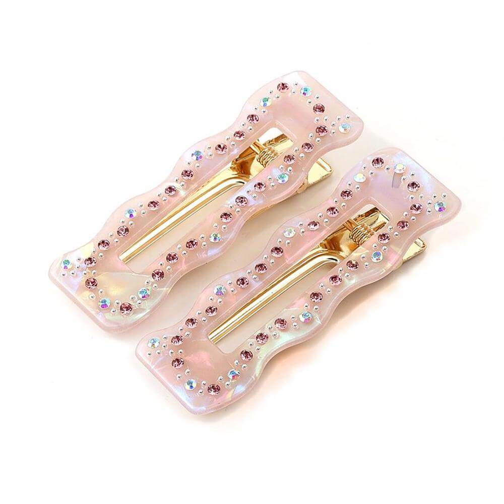 Peace of Mind Diamante Studded Hair Slides 2 Pack